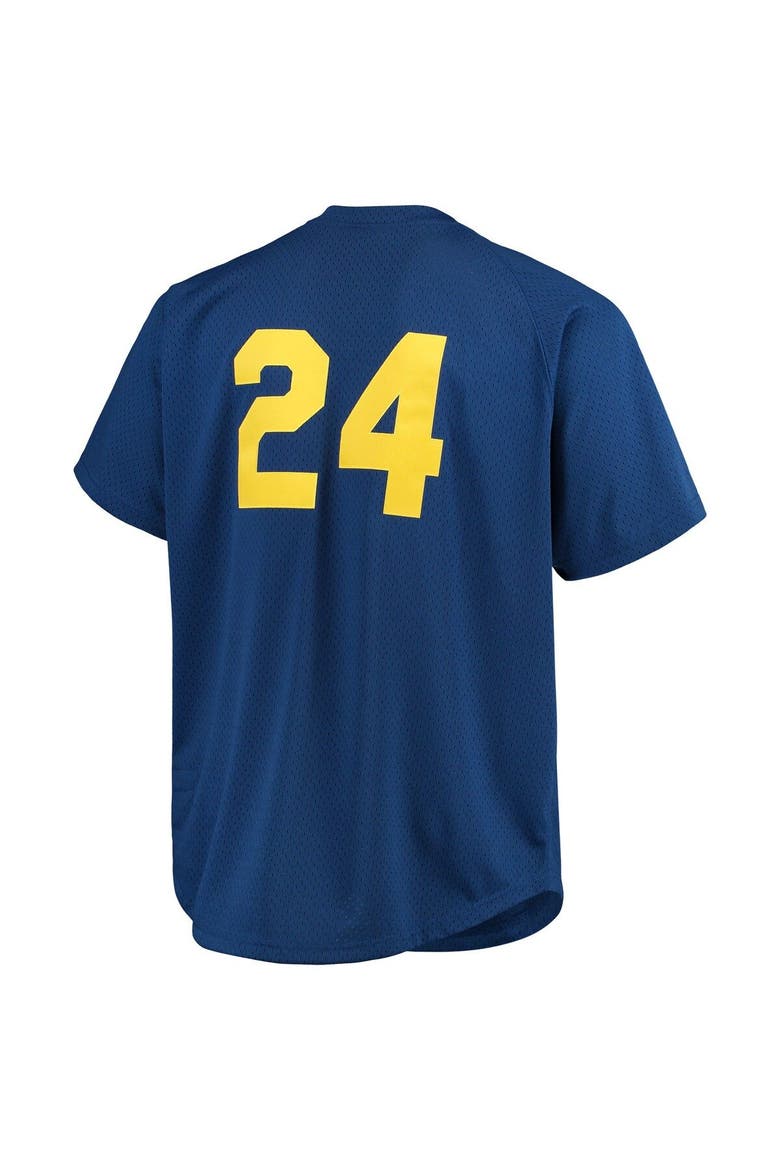 Men's Mitchell & Ness Ken Griffey Jr. Royal Seattle Mariners Big & Tall Cooperstown Collection Mesh Batting Practice Jersey, Alternate, color, Royal