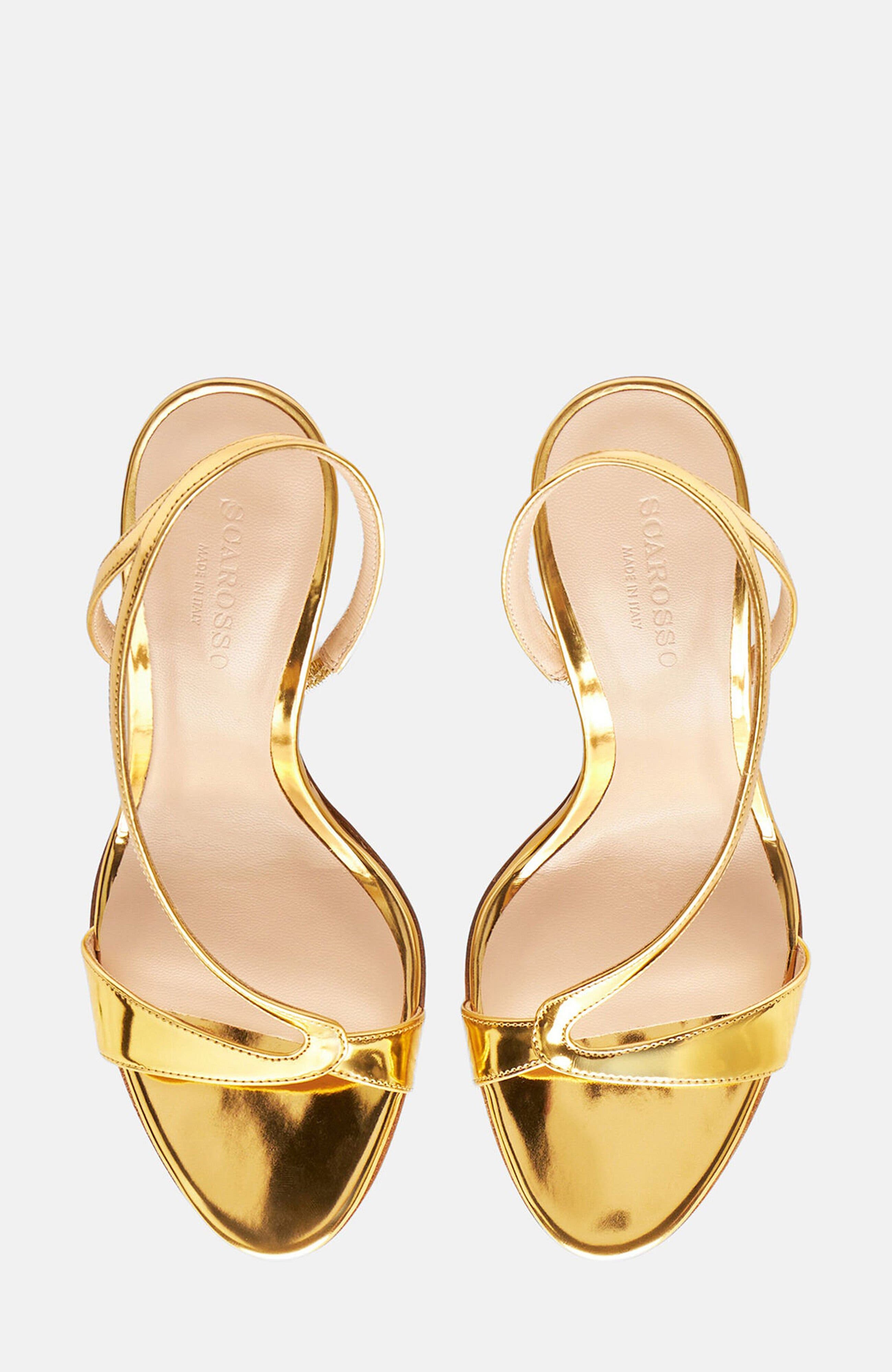 Paula Sandals, Alternate, color, Gold - Metal