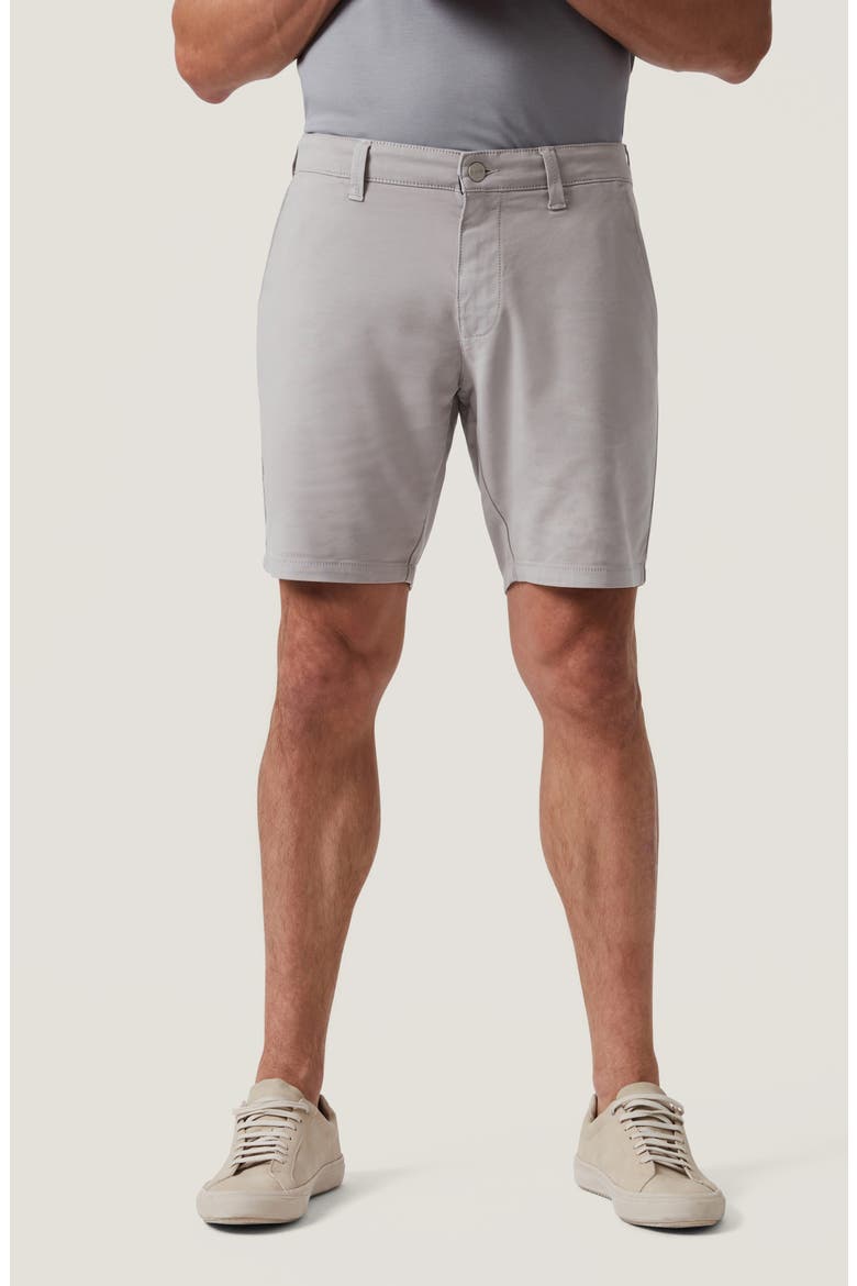 Arizona Slim Fit Flat Front Chino Shorts, Main, color, GREY HIGH FLYER