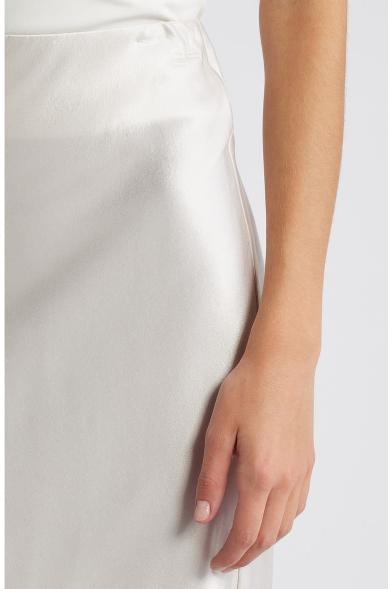 Anya Satin Midi Skirt, Alternate, color, IVORY