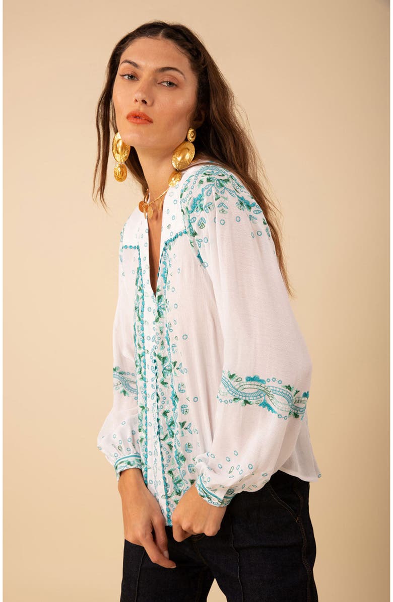 Hale Bob Cora Embroidered Top, Alternate, color,