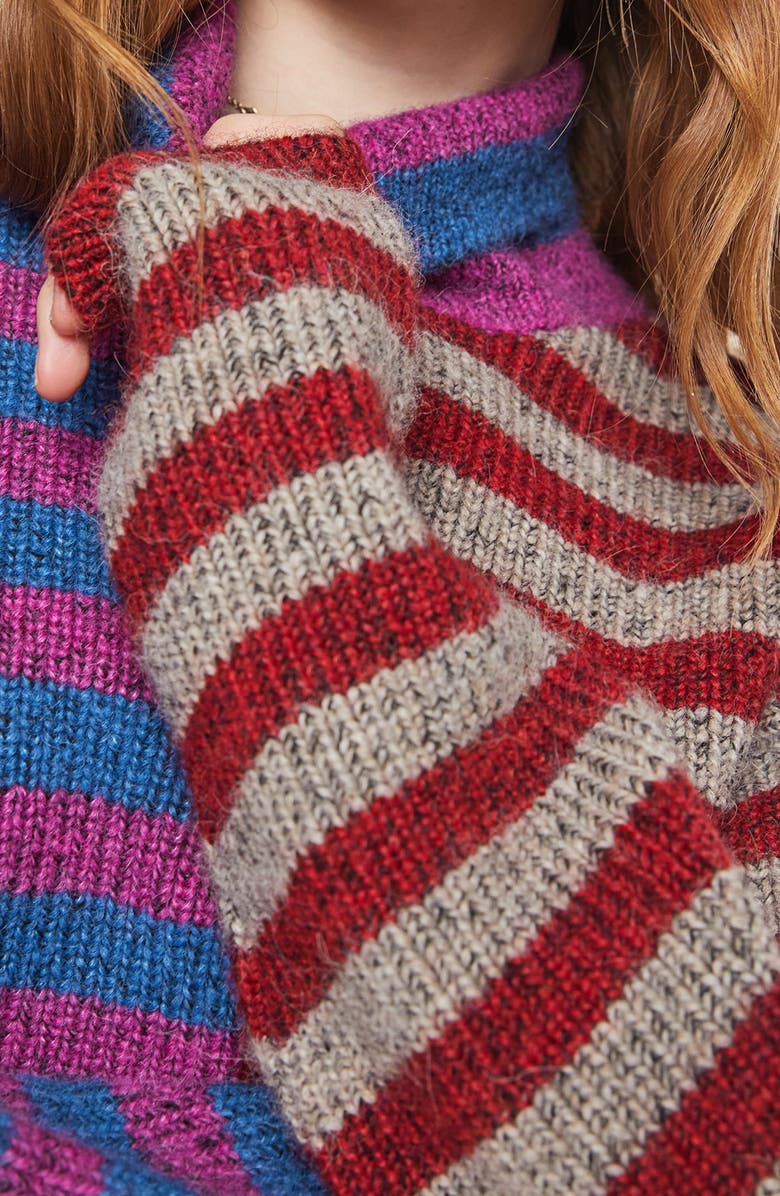 MOTHER The Half Hickey Turtleneck Sweater, Alternate, color, Split Personality