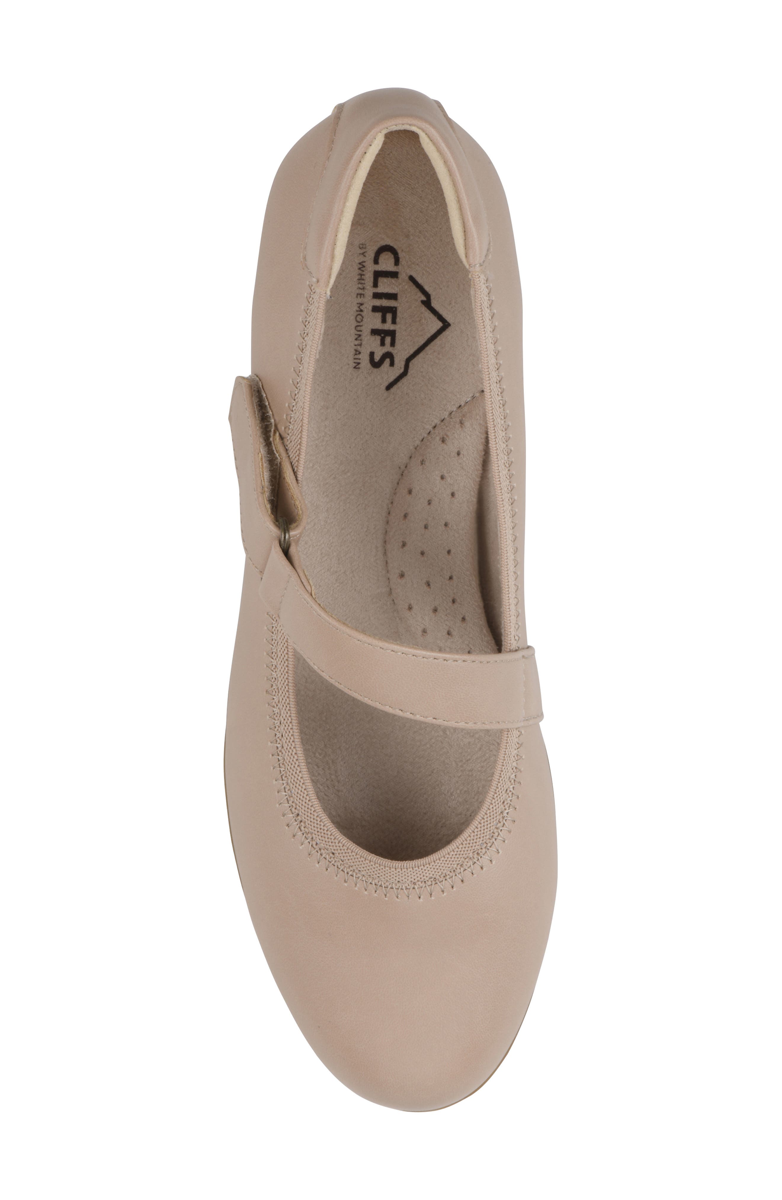 Carwen Mary Jane Flat, Alternate, color, NATURAL/ SMOOTH