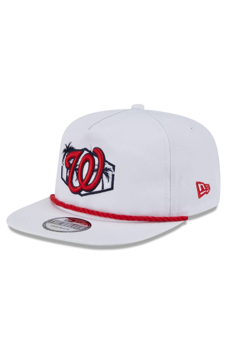 New Era Men's New Era  White Washington Nationals 2025 Spring Training Palm Golfer Snapback Hat, Alternate, color, 