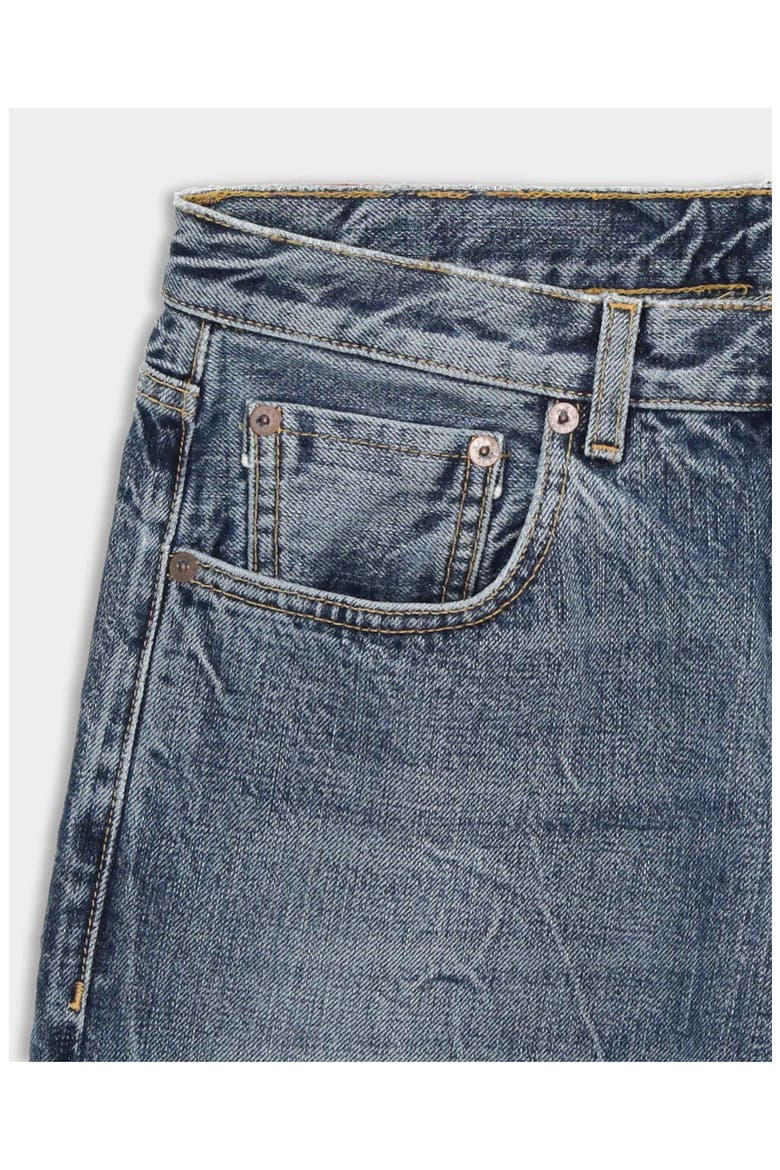965 John Japan Selvedge with Matte silver metal rivet Regular Fit Denim Pants, Alternate, color, Stone Wash