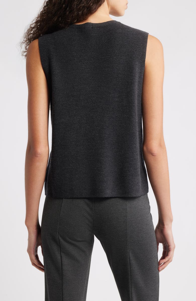 Eileen Fisher Wool Vest, Alternate, color, Charcoal