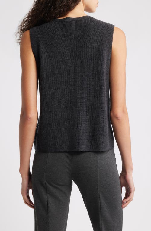 Eileen Fisher Wool Vest In Black