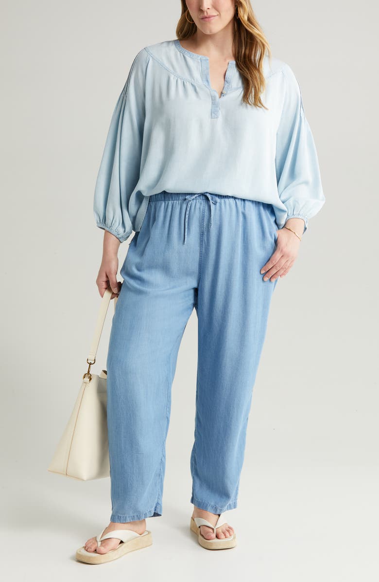 Caslon<sup>®</sup> Pintuck Detail Chambray Top, Alternate, color, 