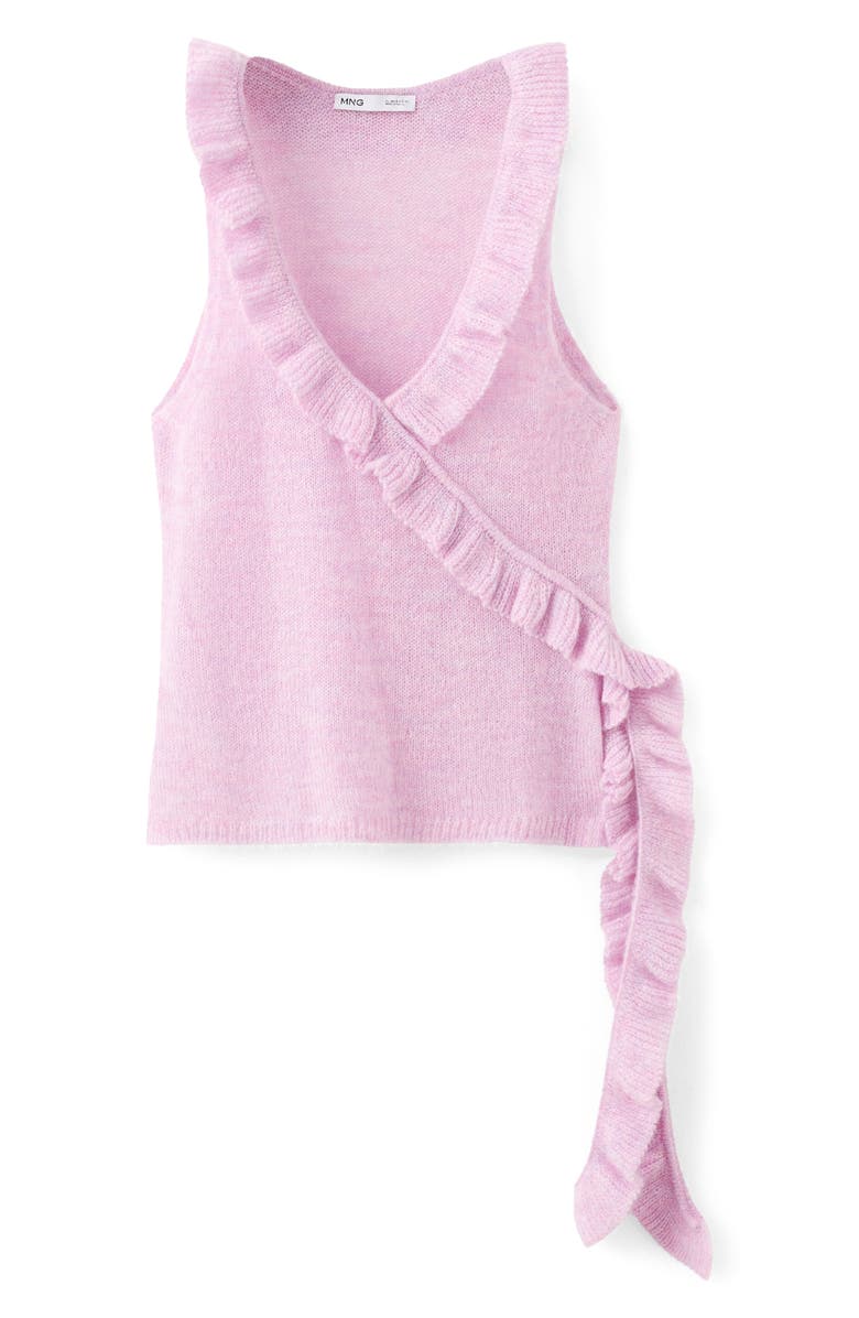 MANGO Ruffle Knit Top, Alternate, color, 
