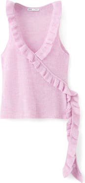 MANGO Ruffle Knit Top
