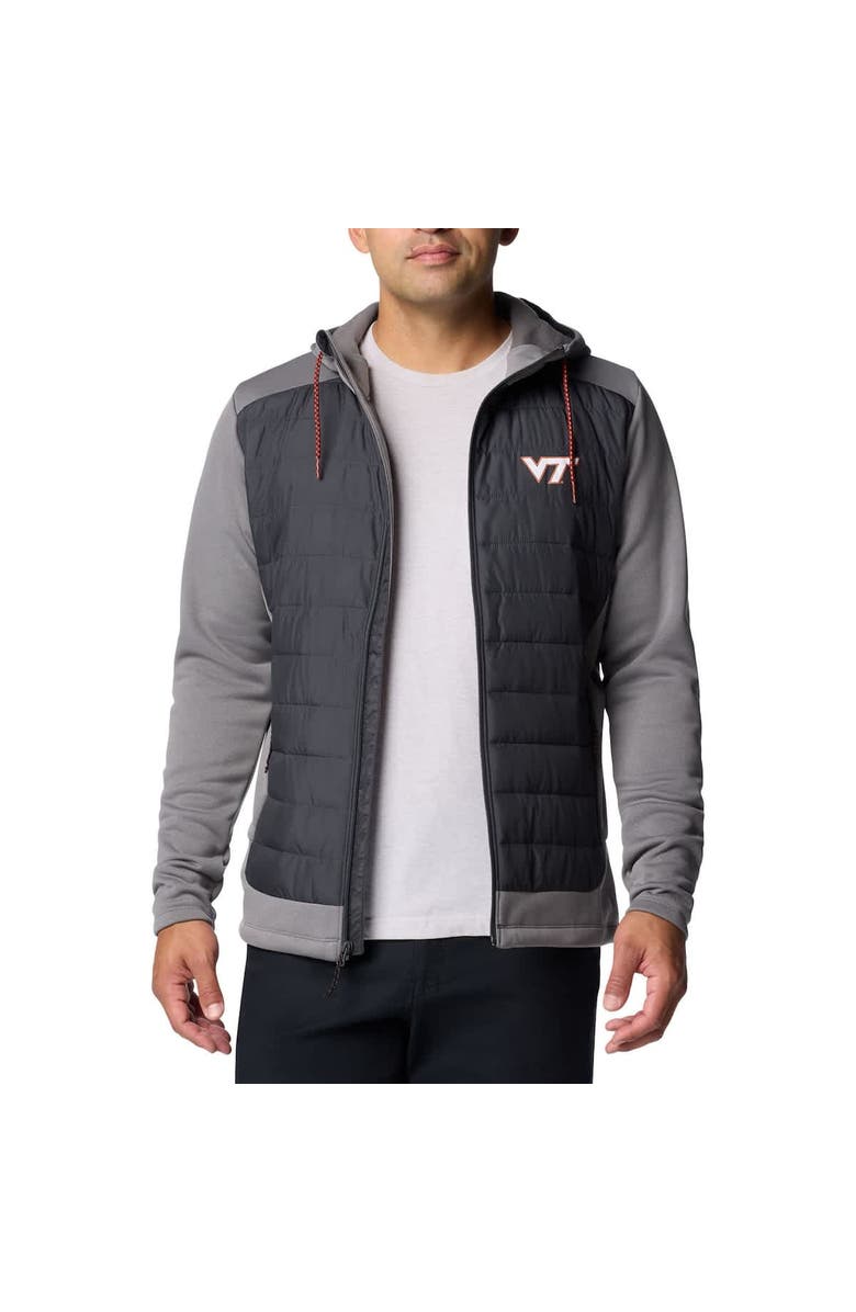 Columbia Men's Columbia Gray Virginia Tech Hokies Out-Shield Hybrid Full-Zip Hoodie Jacket, Alternate, color, Gray