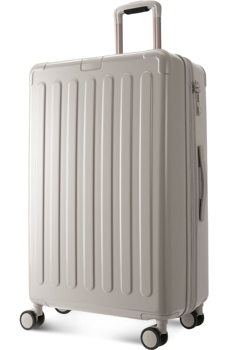 Hedgren Nostos Glossy Large Spinner Suitcase, Alternate, color, Pebble