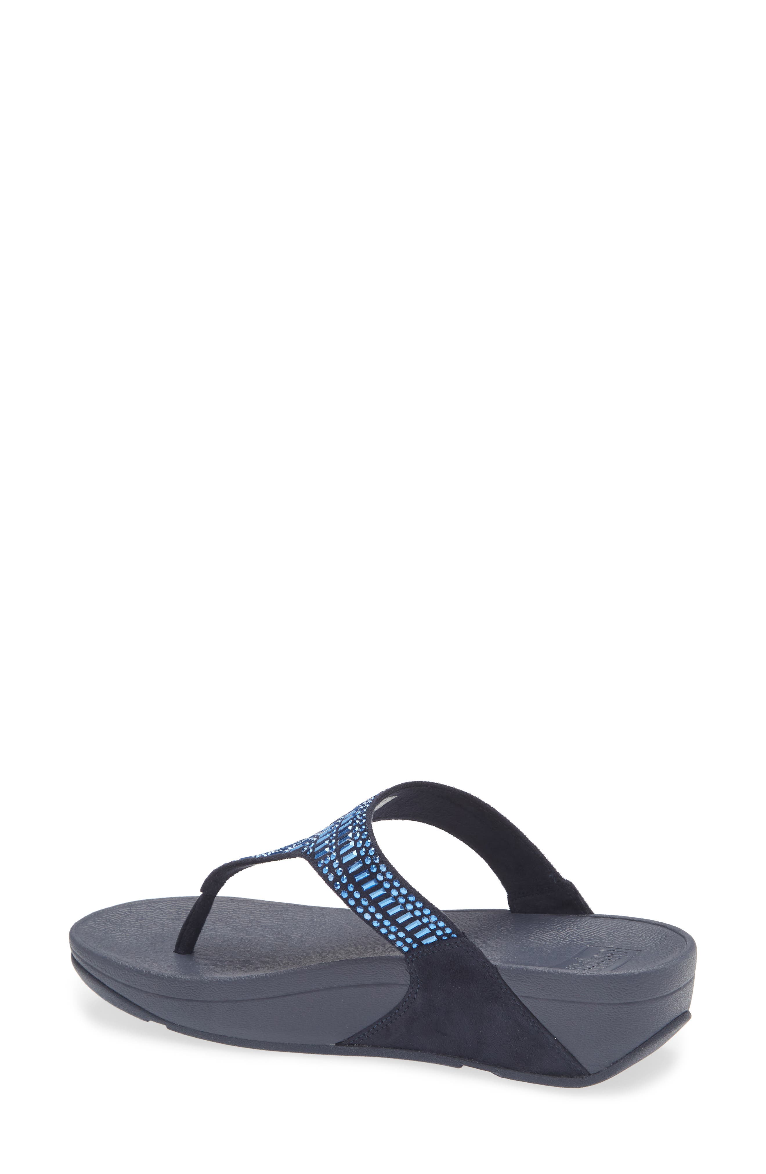 Crystal Wedge Flip Flop, Alternate, color, MIDNIGHT NAVY