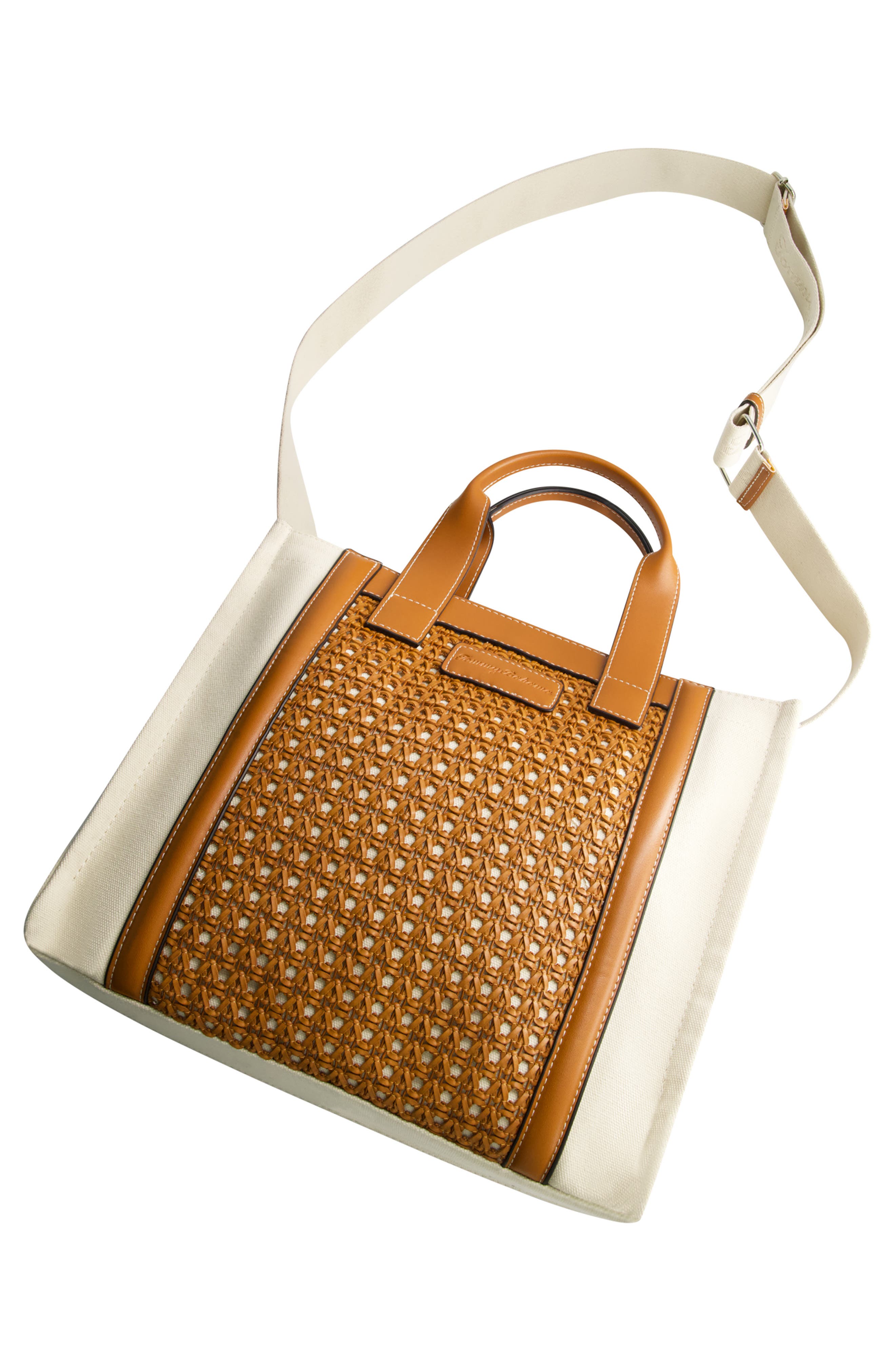 Tommy Bahama Woven Medium Tote Bag, Alternate, color, Brown