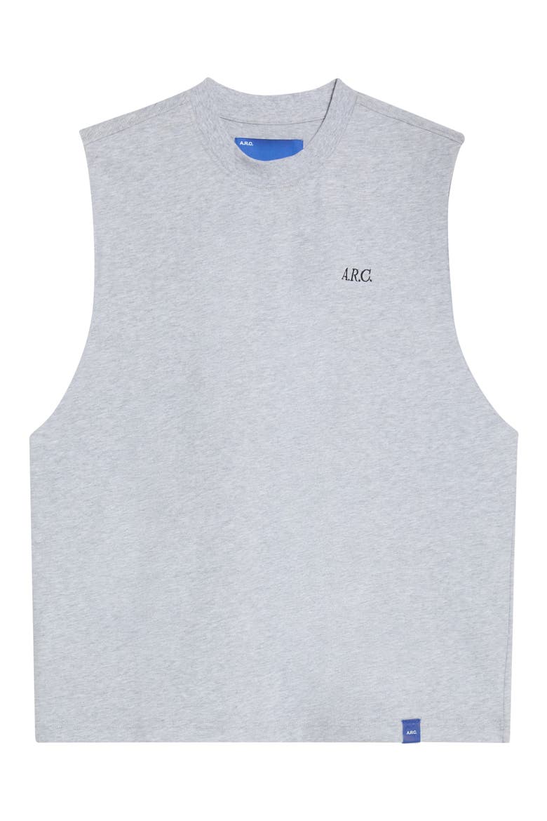 Standard Logo Cotton Muscle Tank, Main, color, HEATHER GREY