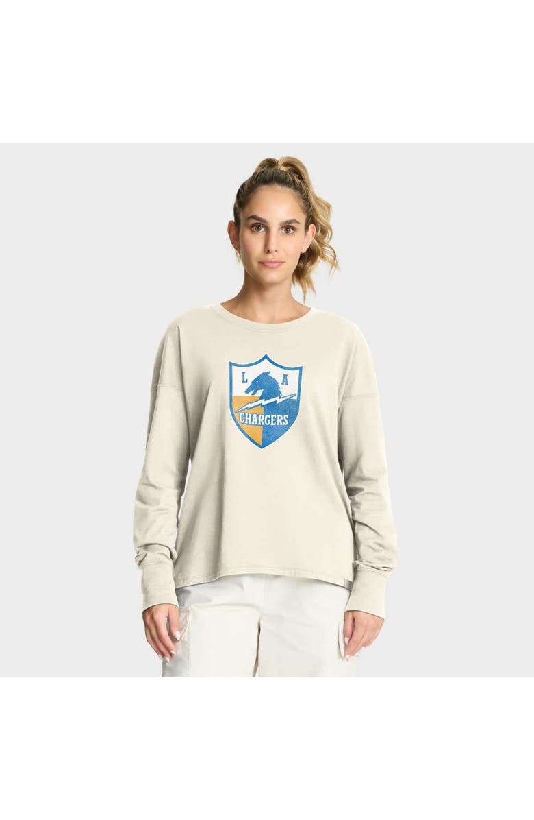 FANATICS Women
s Fanatics Cream Los Angeles Chargers Dove Legacy Long Sleeve T-Shirt, Main, color, Cream