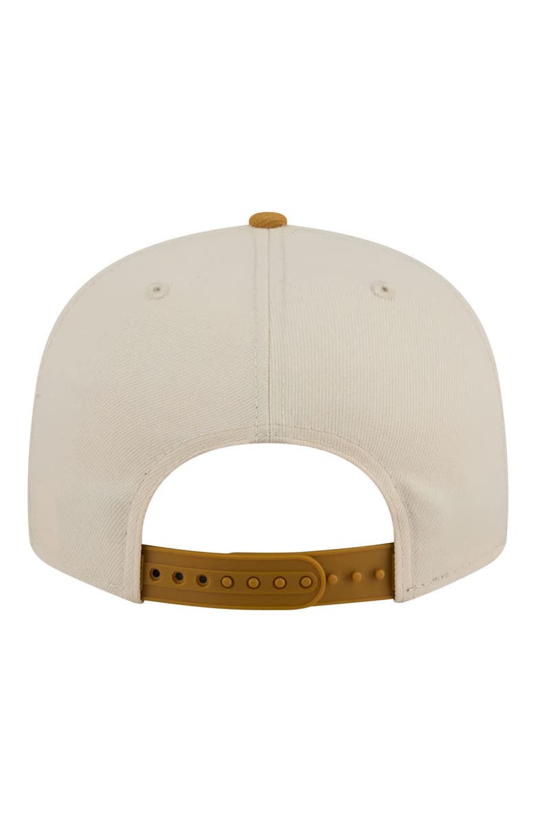 New Era Men's New Era Cream/Tan Golden State Warriors Two-Tone Color Pack 9FIFTY Snapback Hat, Alternate, color, Cream