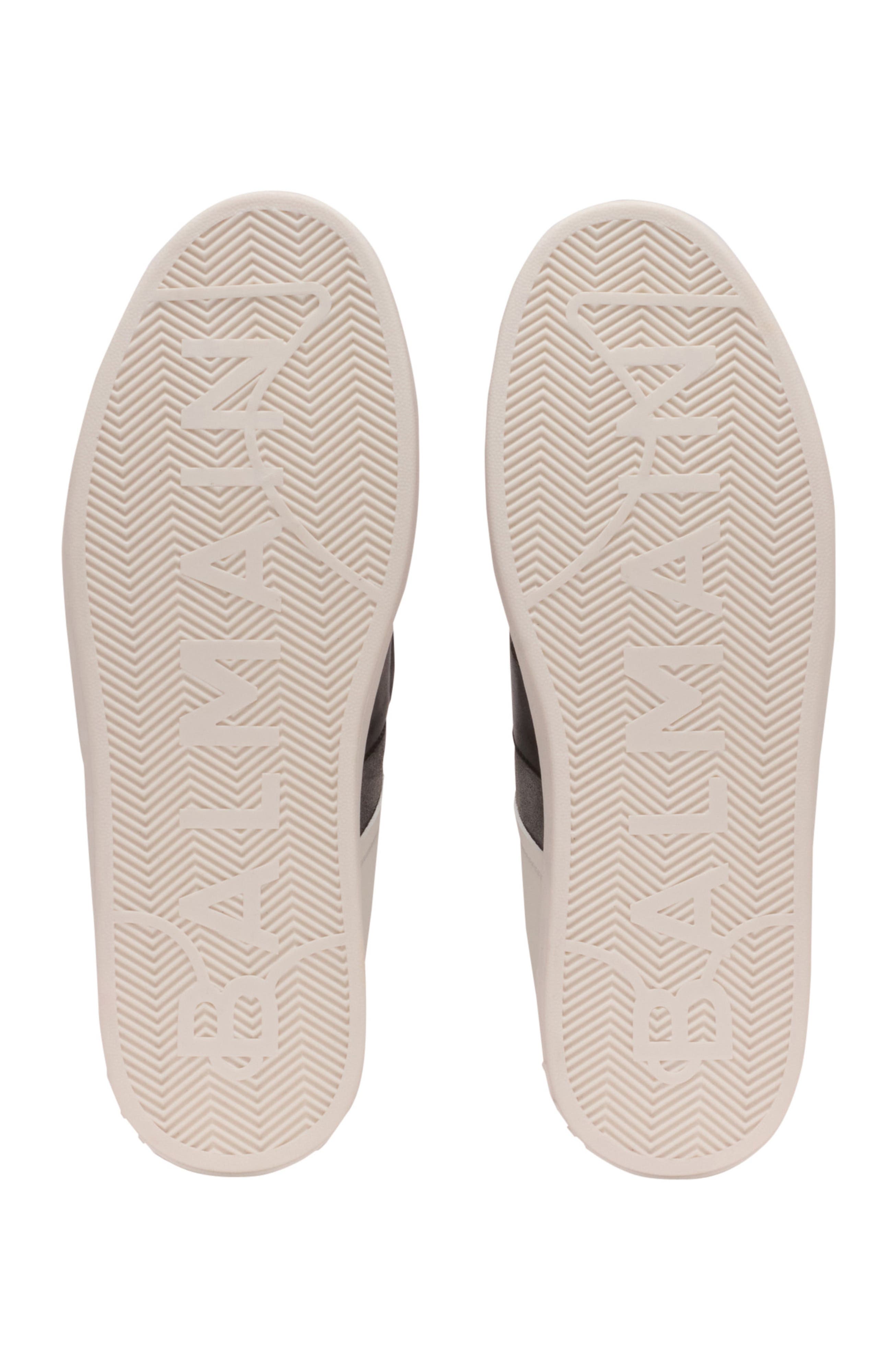 Balmain Calfskin B-Court trainers with PB tongue, Alternate, color, White