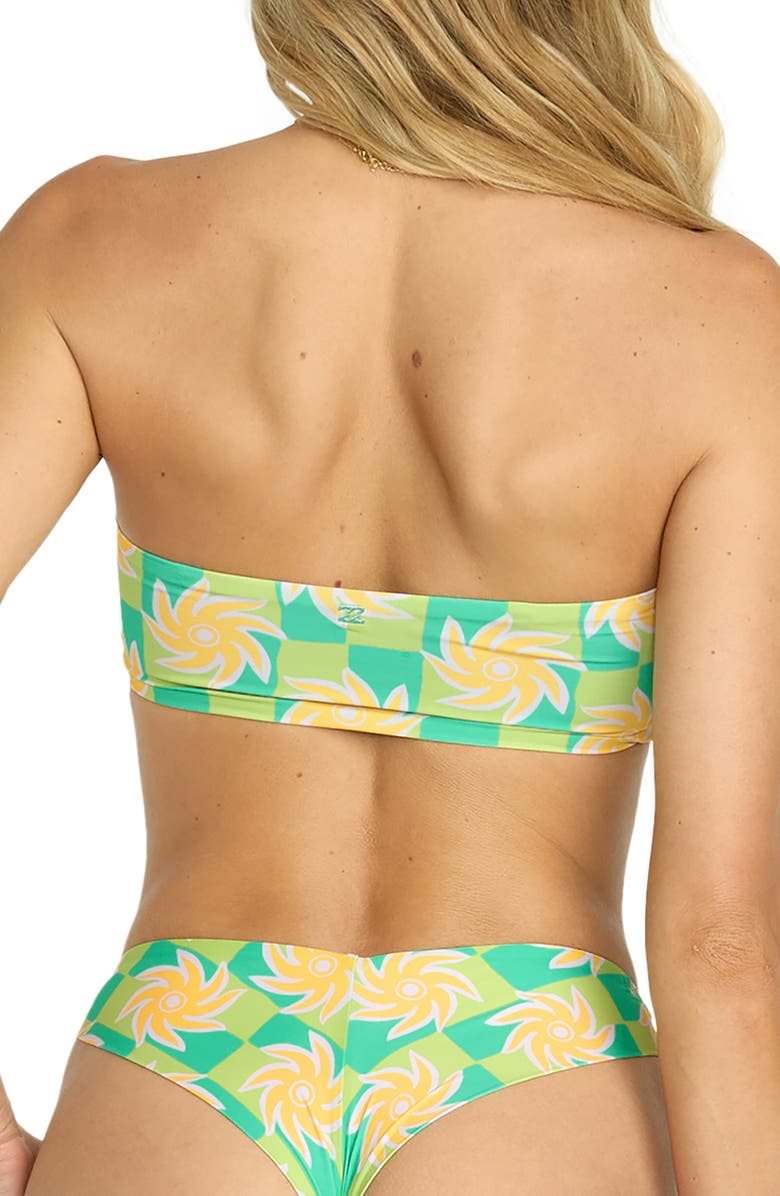 Billabong Trippin' on Sun Tully Strapless Bikini Top, Alternate, color, Green Multi