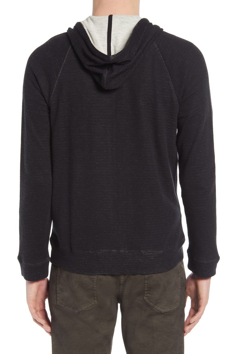 Cotton Blend Hoodie, Alternate, color, BLACK