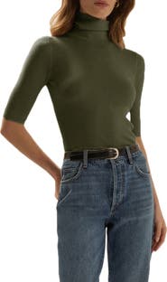 Favorite Daughter The Amelia Merino Wool Turtleneck Top