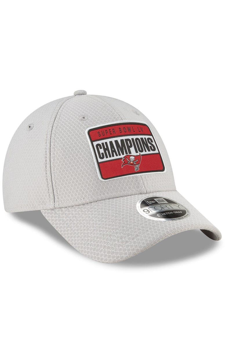 New Era Men's New Era Gray Tampa Bay Buccaneers Super Bowl LV Champions Parade 9FORTY Adjustable Hat, Alternate, color, 