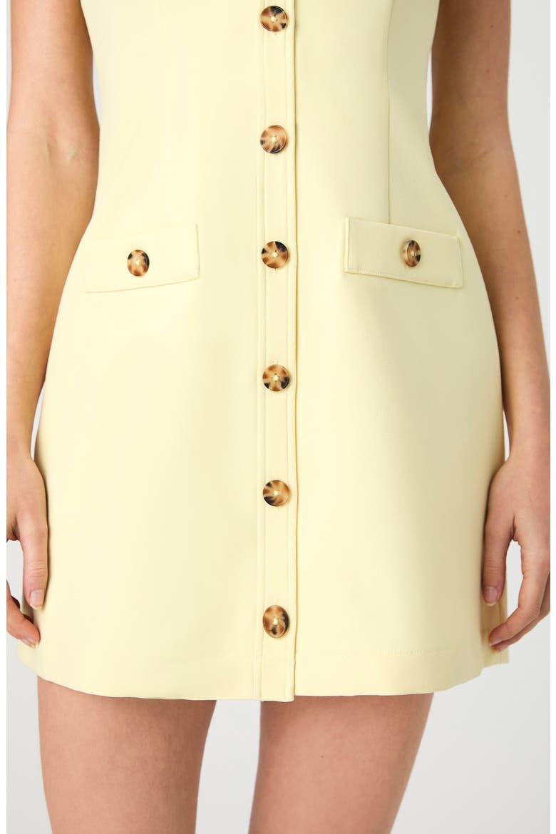 Azra Sleeveless Twill Mini Shirtdress, Alternate, color, CORNSILK YELLOW