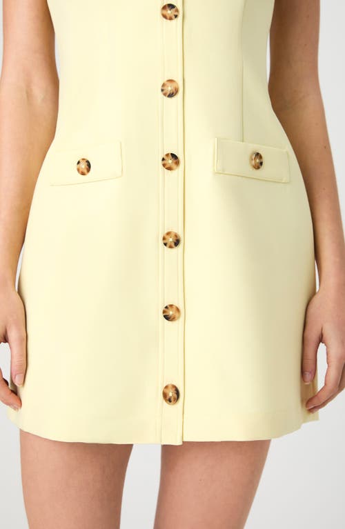 French Connection Azra Sleeveless Twill Mini Shirtdress In Cornsilk Yellow