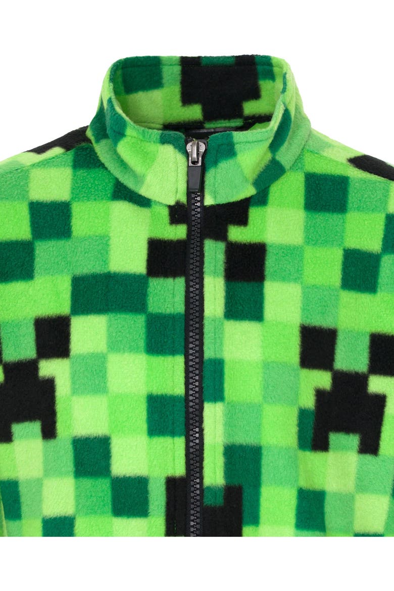 Creeper Zip-up Fleece Jacket (little Kid & Big Kid), Alternate, color, Creeper Green
