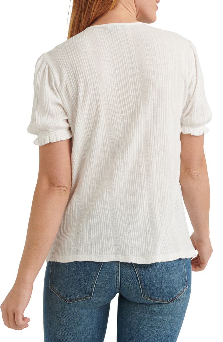 Lucky Brand Tie Neck Pintuck Blouse, Alternate, color, 