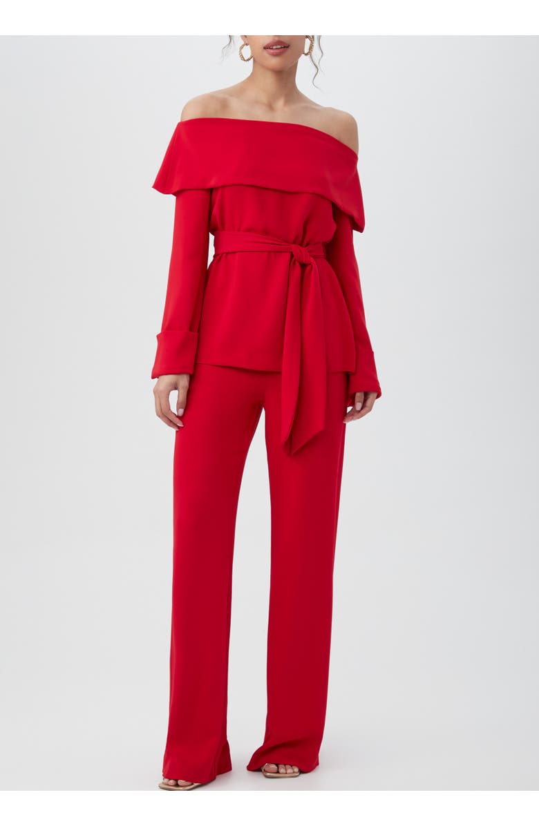 Trina Turk Tavia Pant, Main, color, Red Spark