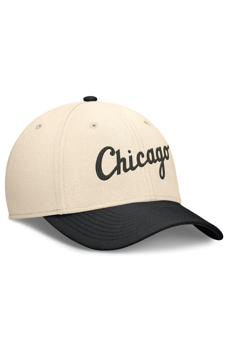 Nike Men's Nike Natural/Black Chicago White Sox Statement Rise Performance Flex Hat, Alternate, color, Natural