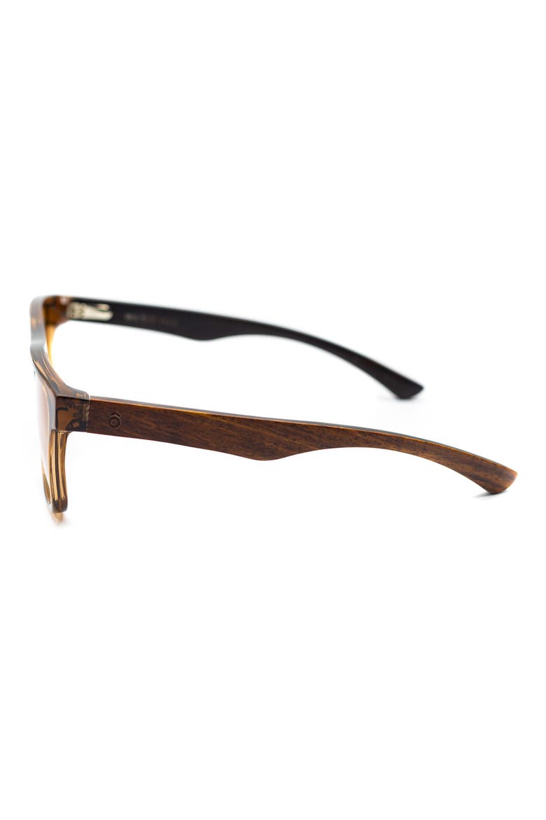 Legend 54mm Gradient Rectangular Blue Light Blocking Sunglasses, Alternate, color, AMBER SUN / BROWN