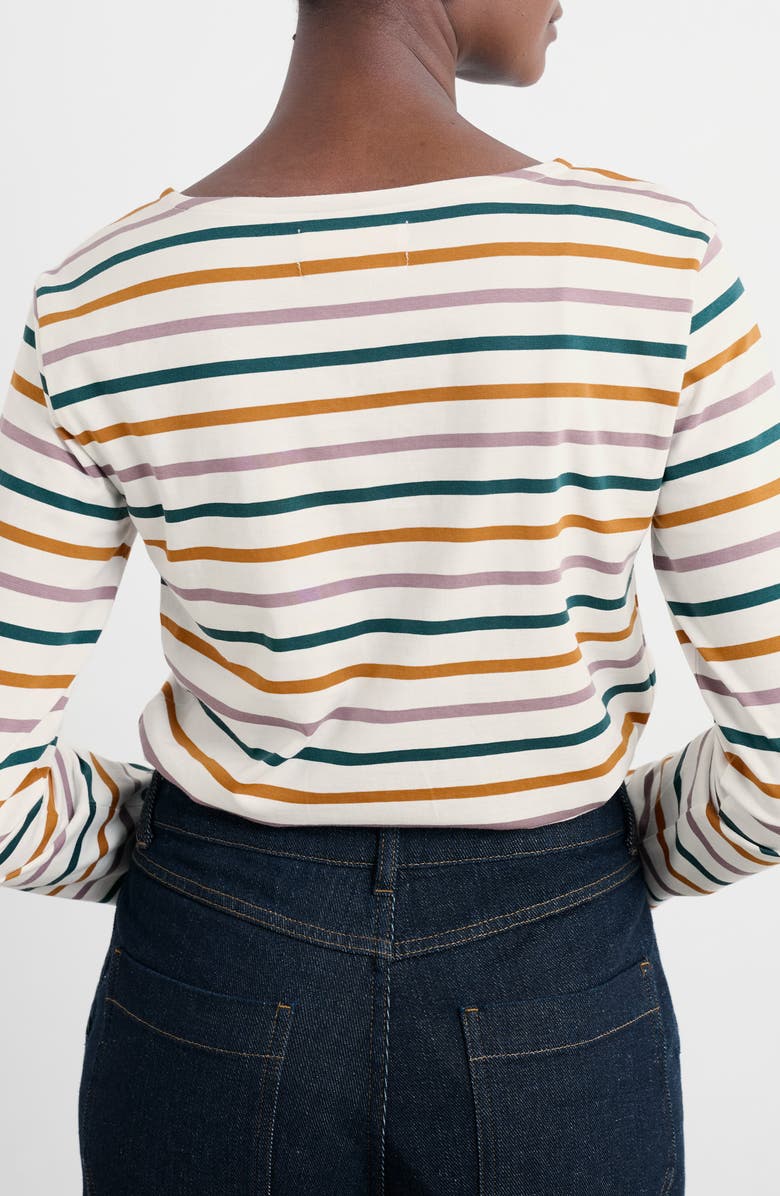 Seasalt Cornwall Sailor Stripe Organic Cotton Top, Alternate, color, Tri Breton Verte