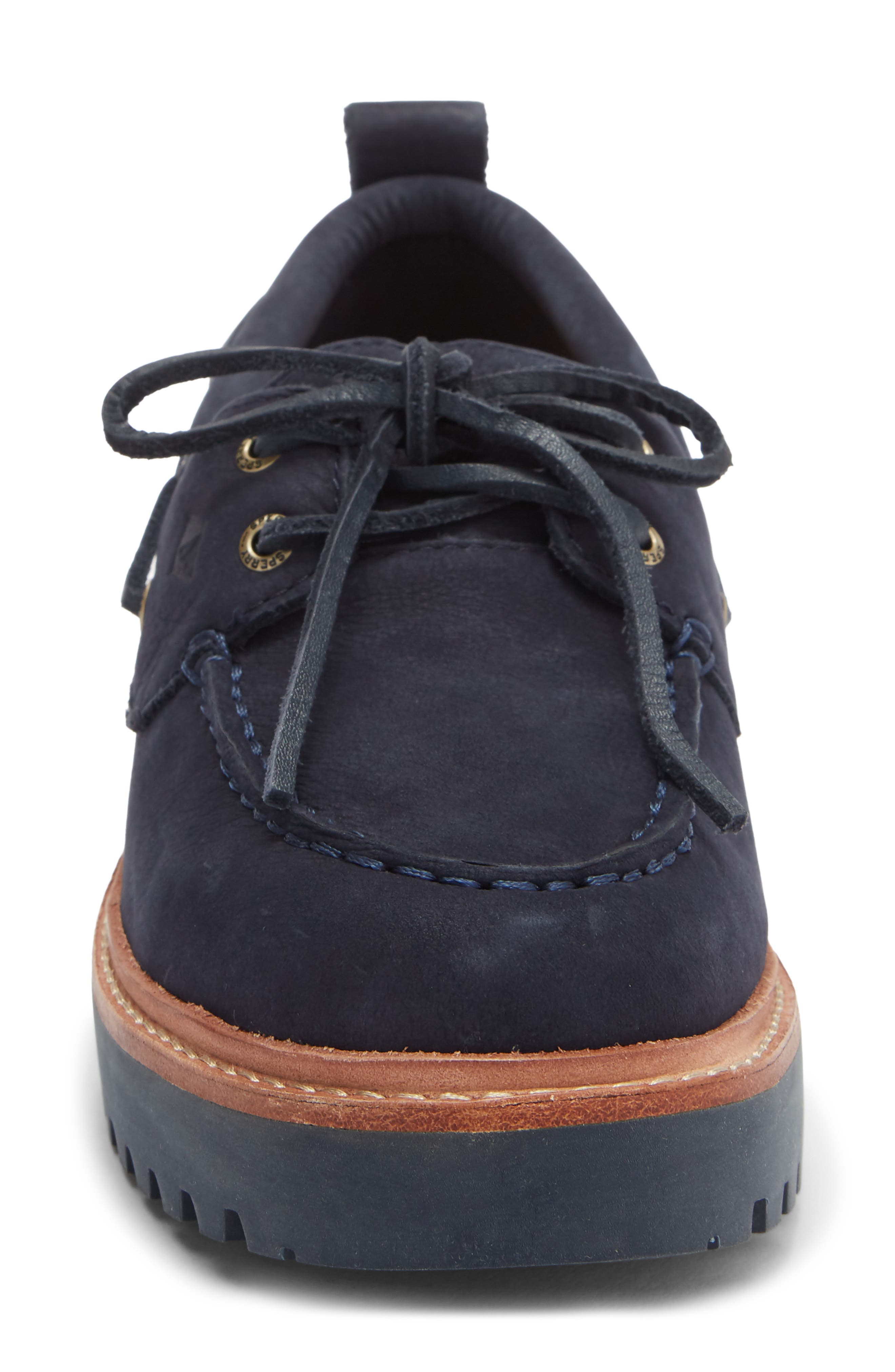 Lug Sole Boat Shoe, Alternate, color, NAVY