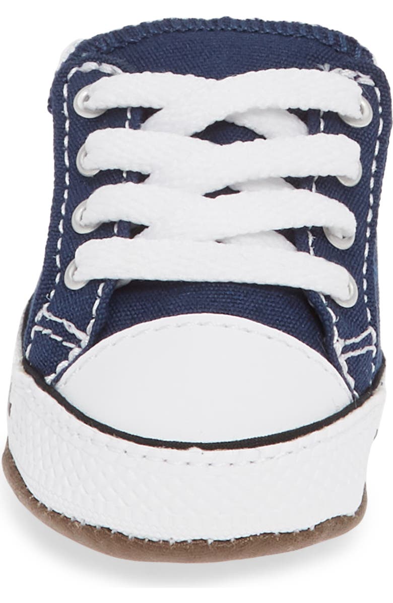 Converse Chuck Taylor<sup>®</sup> All Star<sup>®</sup> Cribster Canvas Crib Shoe, Alternate, color, Navy/Natural Ivory/White