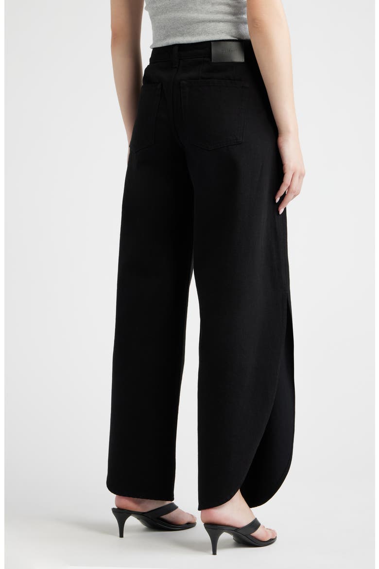 Rori Mid Rise Wide Barrel Leg Jeans, Alternate, color, BLACK