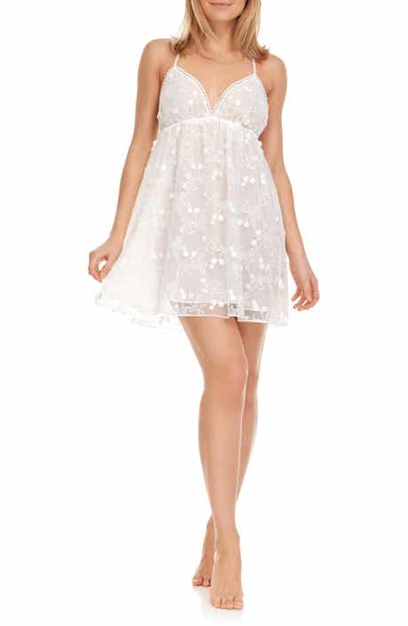 Flora Nikrooz Meg Floral Embroidered Chemise