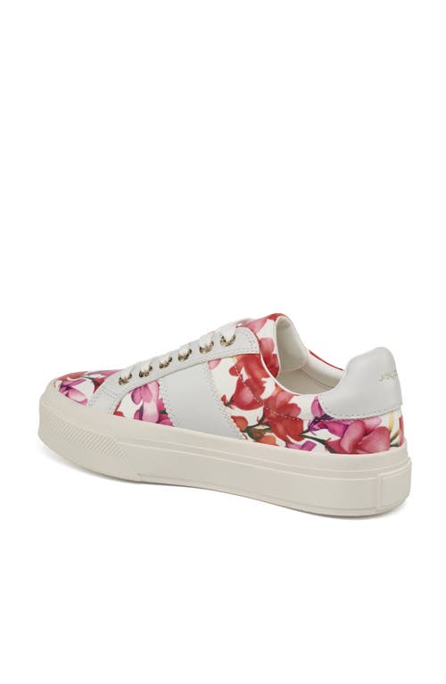 Jslides Footwear Gatsby Platform Sneaker In White Floral