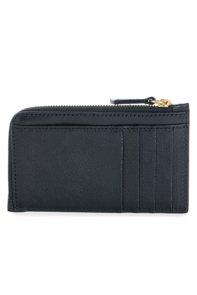 Small Paddington Leather Zip Wallet, Alternate, color, BLACK