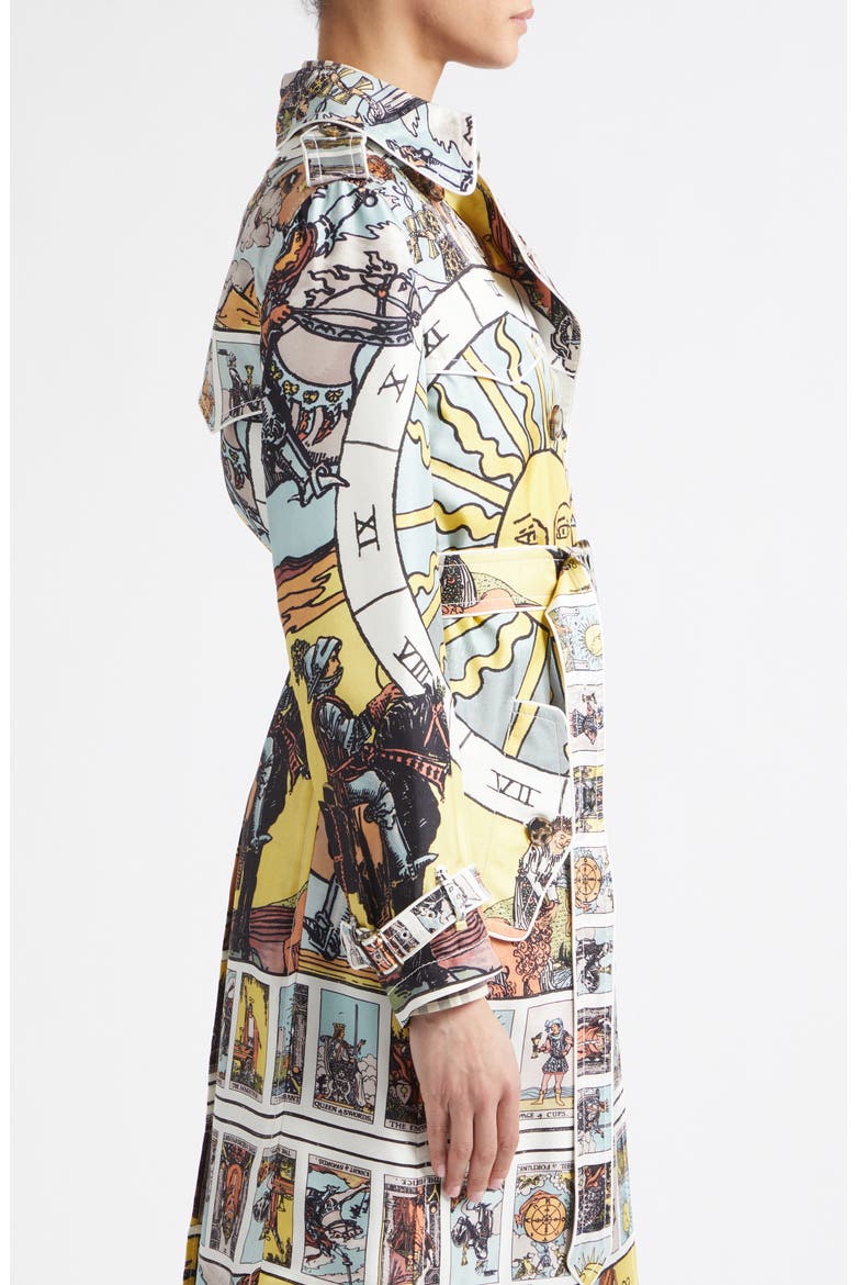Foxfield Silk Trench Coat, Alternate, color, SEASIDE BLUE