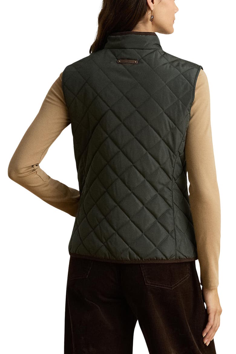 Logo Crest Quilted Vest, Alternate, color, LITCHFIELD LODEN
