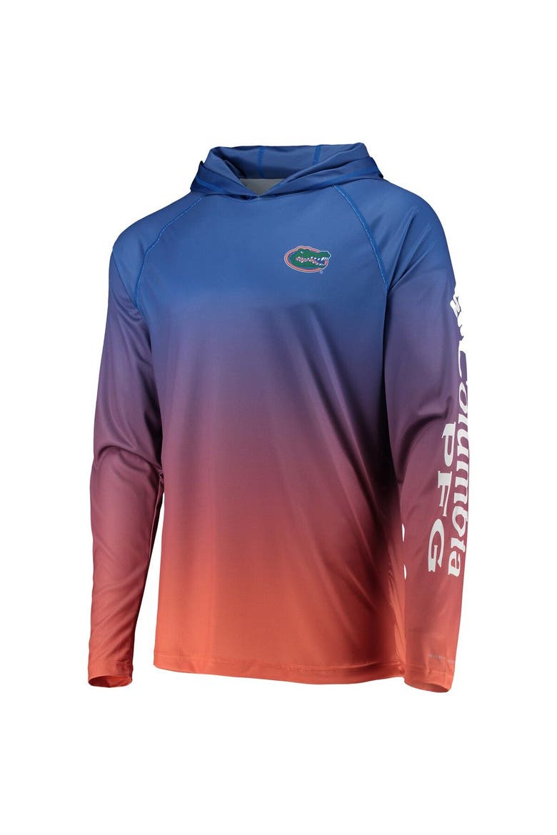 Men's Columbia PFG Royal Florida Gators Terminal Tackle Omni-Shade UPF 50 Long Sleeve Hooded Top, Alternate, color, Royal