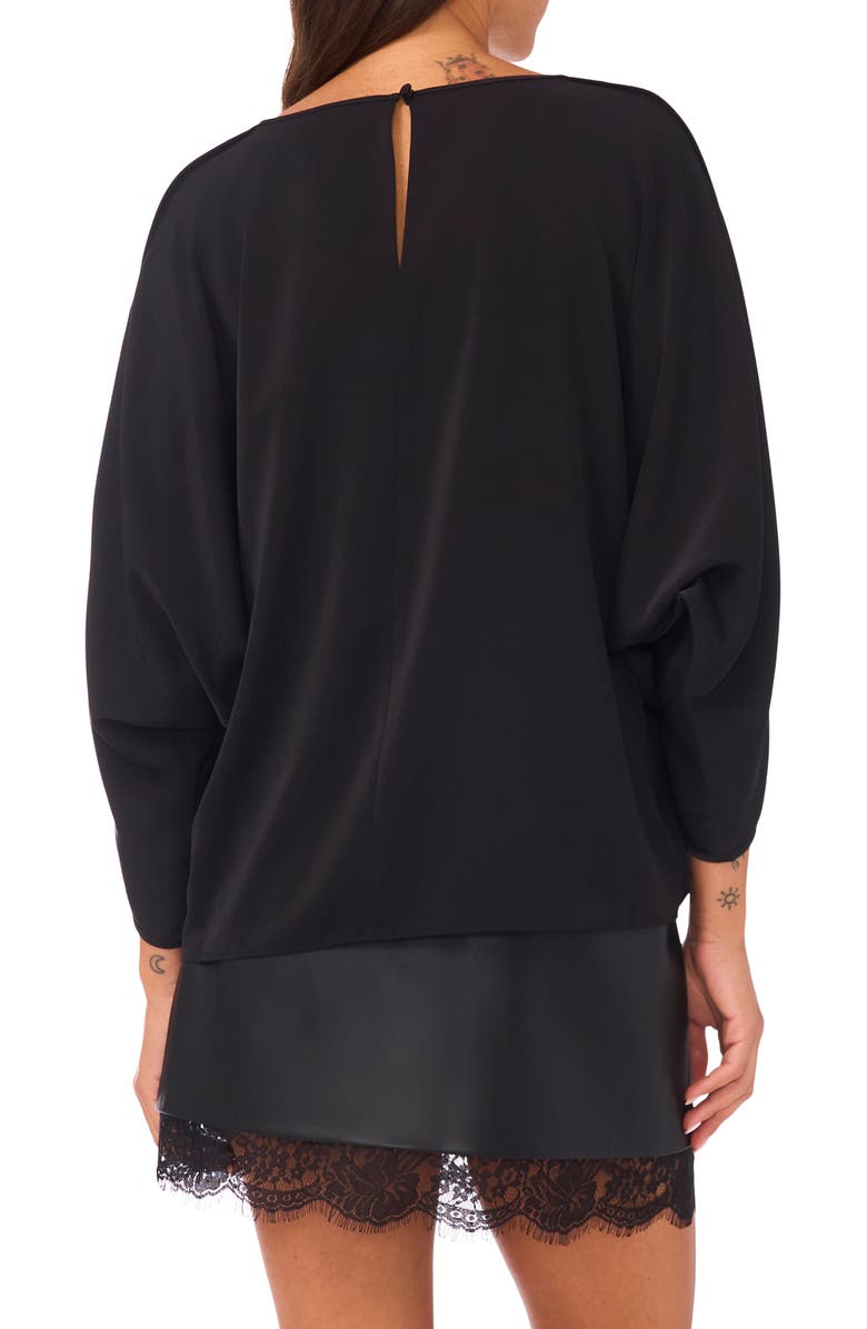 Vince Camuto Dolman Sleeve Top, Alternate, color, Rich Black