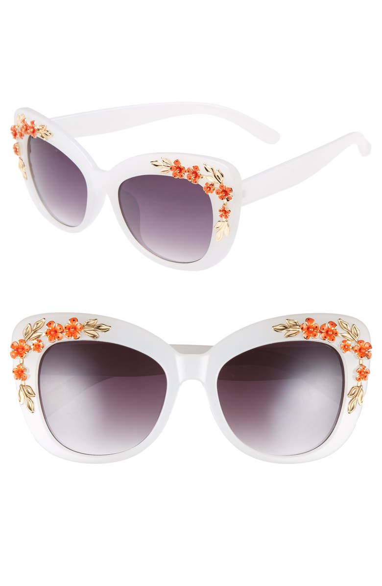 Leith 52mm Embellished Square Sunglasses, Main, color,