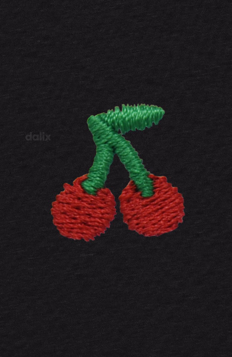 Dalix Womens Lil Cherry Lightweight Everyday Tee, Alternate, color, Black