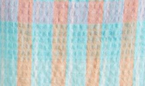 Rip Curl Sun To Sea Check Minidress In Blue/tangerine