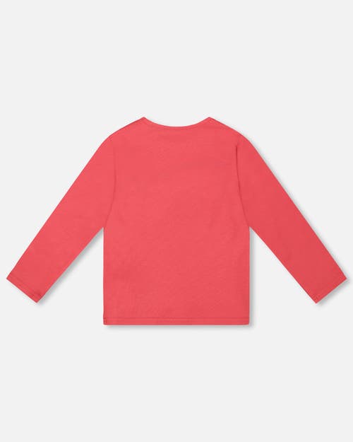 Deux Par Deux Organic Cotton T-shirt With Mini Apples In Red