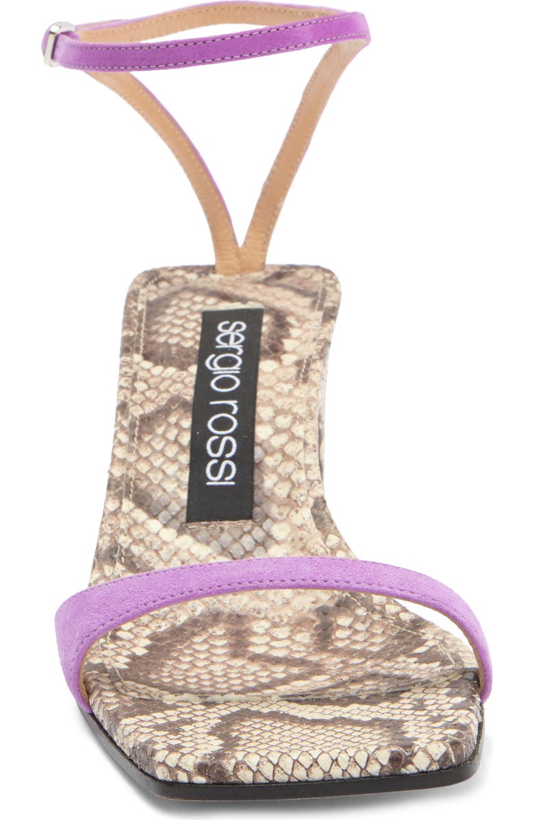 Sergio Rossi Kitten Heel Ankle Strap Sandal, Alternate, color,