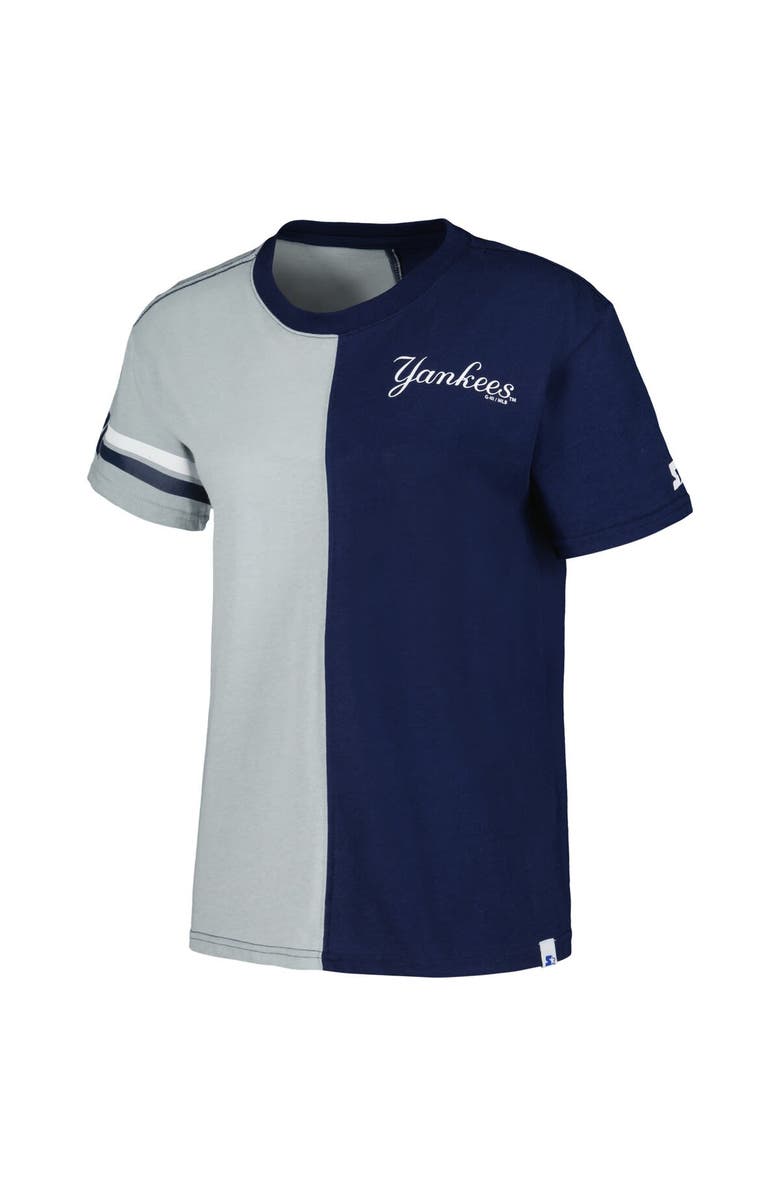 STARTER Women's Starter  Navy/Gray New York Yankees Power Move T-Shirt, Alternate, color, Navy